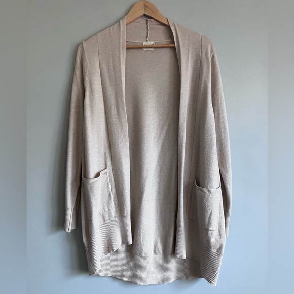 DREAMERS BY DEBUT Tan Long Sleeve Light Weight Long Sleeve Cardigan  Size S/M - Picture 2 of 12
